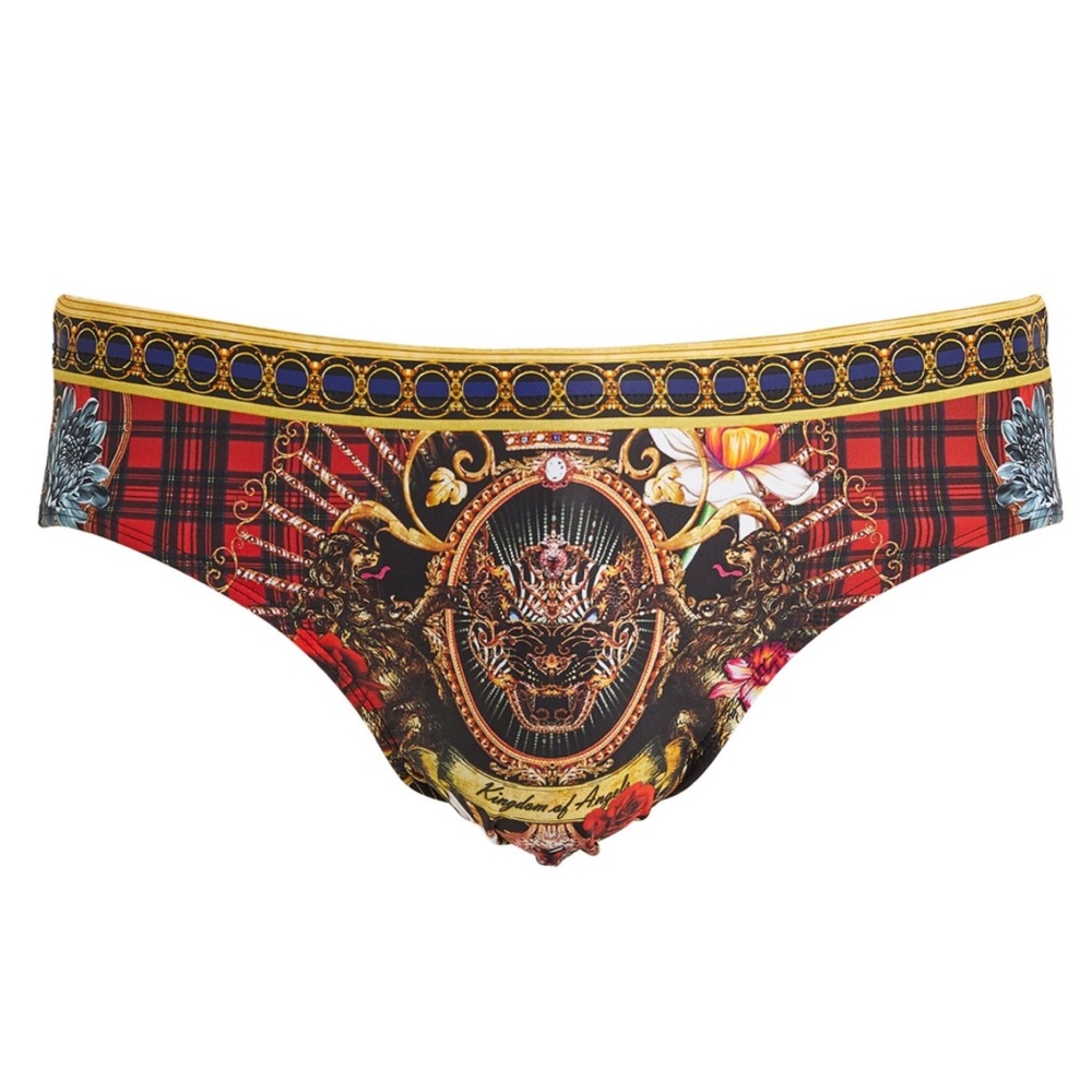 Hotel Franks by Camilla RW Robbie Williams collab new w tags men’s swim brief